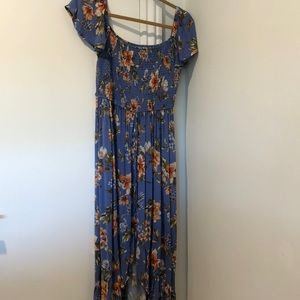 Floral and lavender long dress